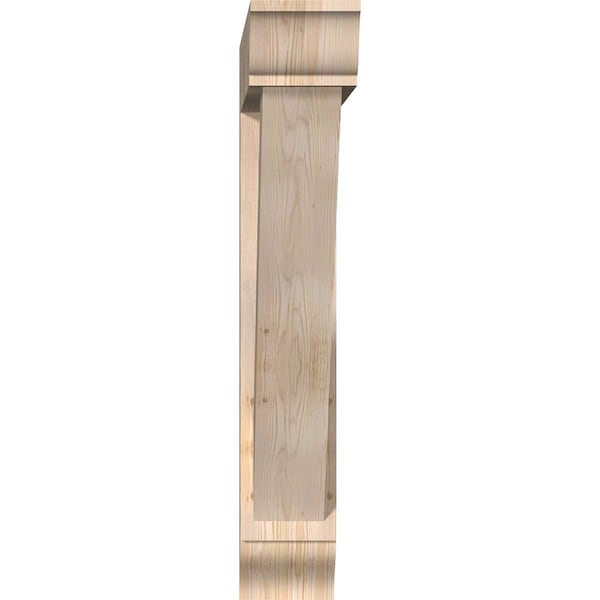 Traditional Traditional Smooth Bracket W/ Offset Brace, Douglas Fir, 7 1/2W X 44D X 44H